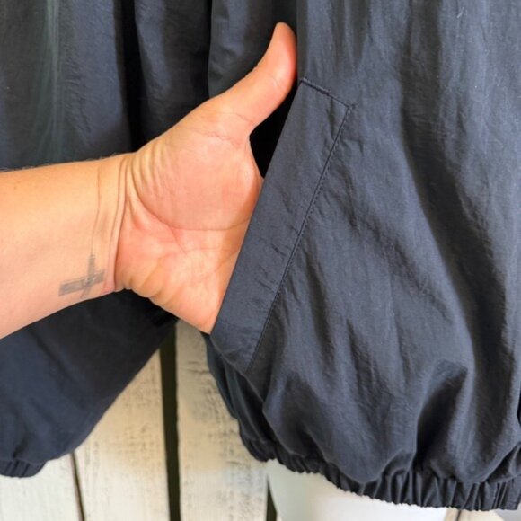 VTG Greg Norman Jacket Men Small Full Zip Hood Fleece Lined Golf Shark Logo Blue - Picture 13 of 15